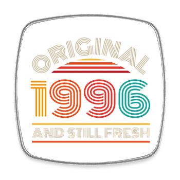 Vintage 1996 30th Birthday - Square fridge magnet - white - Front