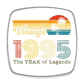 1995 vintage - Square fridge magnet - white - Front
