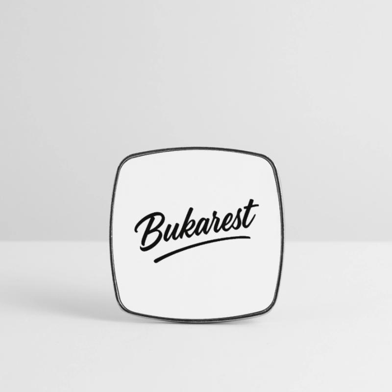 Bucharest Script Vintage Logo Square fridge magnet
