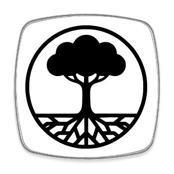 Tree of Life Silhouette - Square fridge magnet - white - Front
