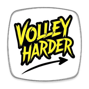Volley Plus Padel Tennis Puissance Dire - Magnet carré - blanc - Devant