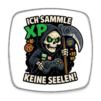 Ich sammel XP, keine Seelen! - Viereckiger Kühlschrankmagnet - Weiß - Vorne