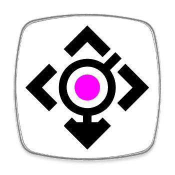 symbole LGBT - Magnet carré - blanc - Devant