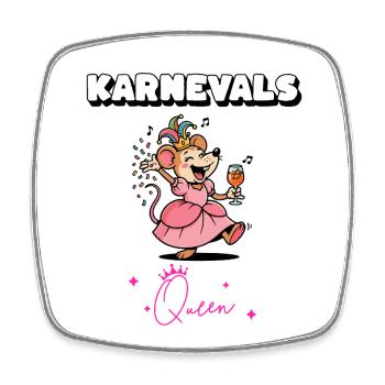 Karnevals Maus Queen Fasching Kostüm - Viereckiger Kühlschrankmagnet - Weiß - Vorne