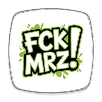 FCK MAR - Anti CDU Meme - Square fridge magnet - white - Front