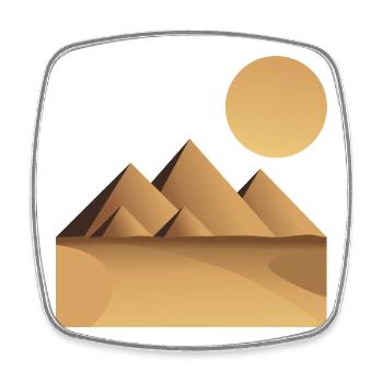 Horizon de la pyramide dorée | Édition Collector - Magnet carré - blanc - Devant