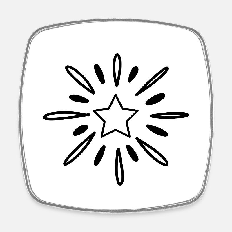 Star Stars - Square fridge magnet - white