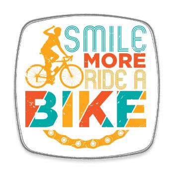 Cycliste qui dit Cyclisme Cyclisme Cyclisme - Magnet carré - blanc - Devant