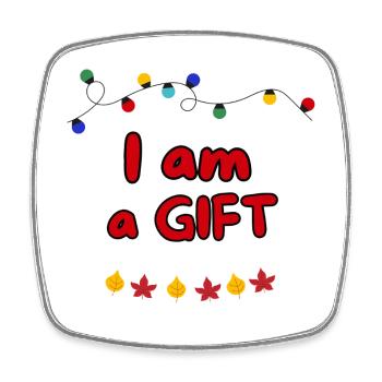 I AM A GIFT - Magnet carré - blanc - Devant