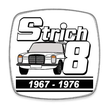 Strich 8 Retro Auto 1967 1976 - Viereckiger Kühlschrankmagnet - Weiß - Vorne