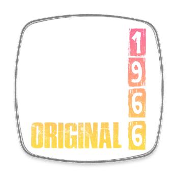 Original 1966 - Viereckiger Kühlschrankmagnet - Weiß - Vorne