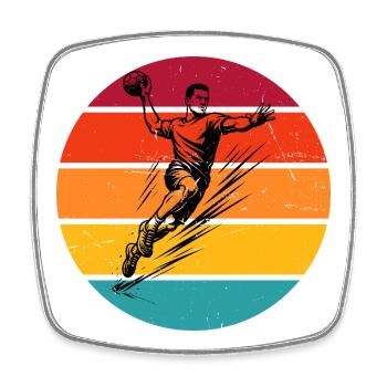 Handball Fans aufgepasst schlichtes Statement für - Viereckiger Kühlschrankmagnet - Weiß - Vorne