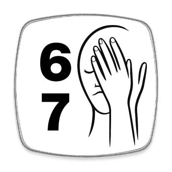67? FACEPALM, SIX SEVEN TREND. WHAT'S THE POINT? 🤔 - Square fridge magnet - white - Front