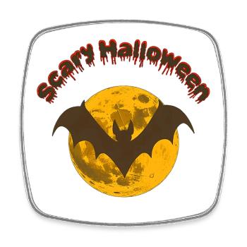 Halloween Sayings, Bats - Square fridge magnet - white - Front