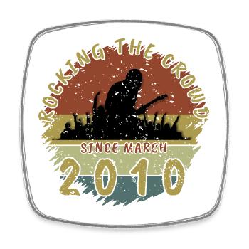 16th Birthday Rocking the crowd GIT 03/2010 - Square fridge magnet - white - Front