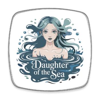 Fille de la Mer - Magnet carré - blanc - Devant