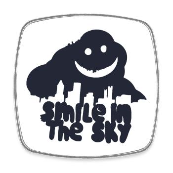 Sourire dans le ciel - Magnet carré - blanc - Devant