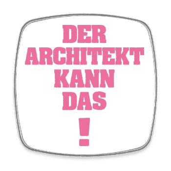 architect - Square fridge magnet - white - Front
