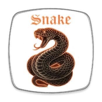 Cobra néon avec bords de flamme Geschenkidew - Magnet carré - blanc - Devant
