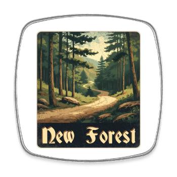 New Forest Forest Trail - Square fridge magnet - white - Front
