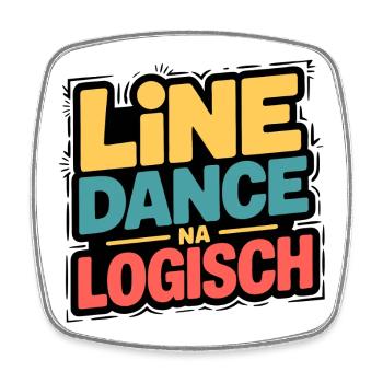 Line Dance Na Logisch - Viereckiger Kühlschrankmagnet - Weiß - Vorne