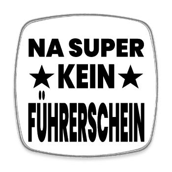 Führerschein - Viereckiger Kühlschrankmagnet - Weiß - Vorne