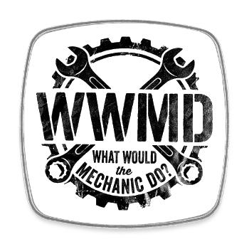 What would the mechanic do fun gift DIY fun - Square fridge magnet - white - Front