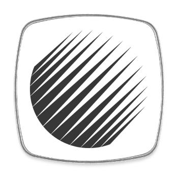 Geo Planet - Square fridge magnet - white - Front