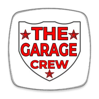 Garage - Magnet carré - blanc - Devant