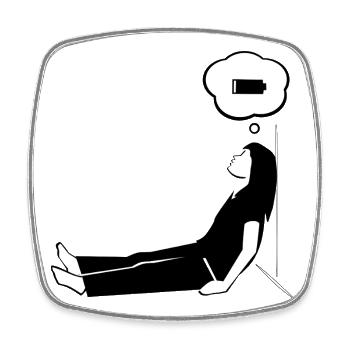 Mother Mode - Low Power - Square fridge magnet - white - Front