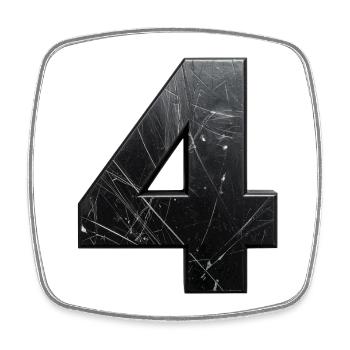 Four Metal Scratch Texture - Square fridge magnet - white - Front
