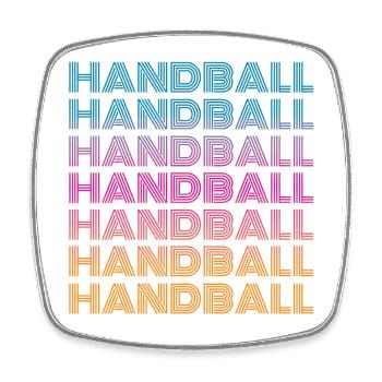 Handball Vintage - Viereckiger Kühlschrankmagnet - Weiß - Vorne