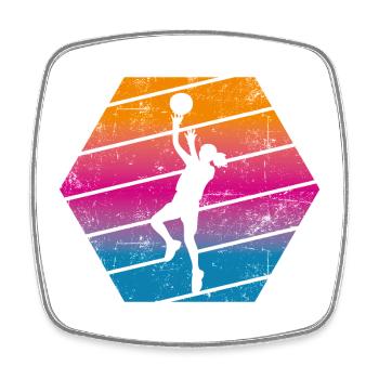 Basketball player - Square fridge magnet - white - Front