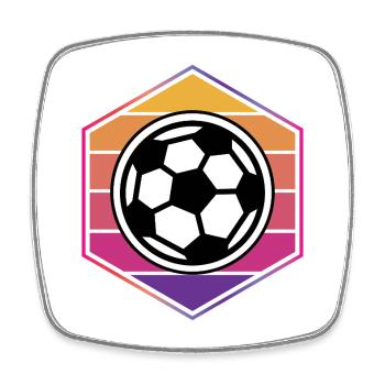 Fußball Ball Vintage - Viereckiger Kühlschrankmagnet - Weiß - Vorne