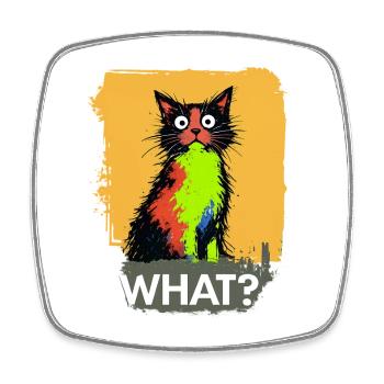 What Cat Color Explosion - Square fridge magnet - white - Front