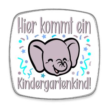 Kleinkinder Kindergartenkind - Viereckiger Kühlschrankmagnet - Weiß - Vorne