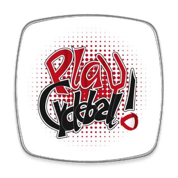 Cycling ball, cycleball, indoor cycling - Square fridge magnet - white - Front