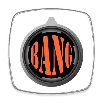 Bang – Explosiv Comicstil - Viereckiger Kühlschrankmagnet - Weiß - Vorne