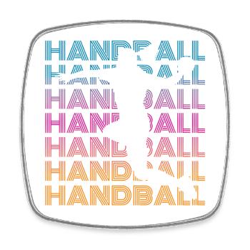 Handball Spielerin - Viereckiger Kühlschrankmagnet - Weiß - Vorne