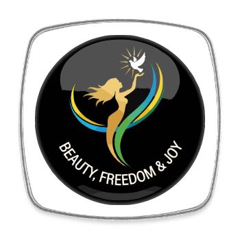 Freedom Beauty & Fun - Square fridge magnet - white - Front