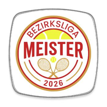 Champion de tennis 2026, cadeau de champion de la ligue de district - Magnet carré - blanc - Devant