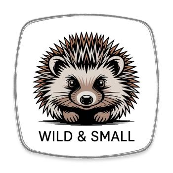 Wildes Igel Motiv - Viereckiger Kühlschrankmagnet - Weiß - Vorne