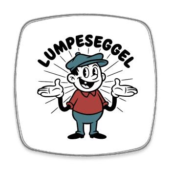 Lumpeseggel - Baden proverb fool dialect - Square fridge magnet - white - Front
