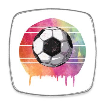Fußball Ball - Viereckiger Kühlschrankmagnet - Weiß - Vorne