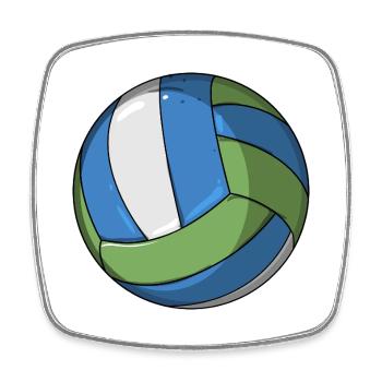 Volleyball vintage - Square fridge magnet - white - Front