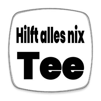Tea - Square fridge magnet - white - Front