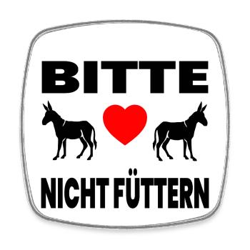 Esel - Viereckiger Kühlschrankmagnet - Weiß - Vorne
