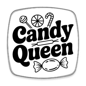 Candy Queen - Viereckiger Kühlschrankmagnet - Weiß - Vorne