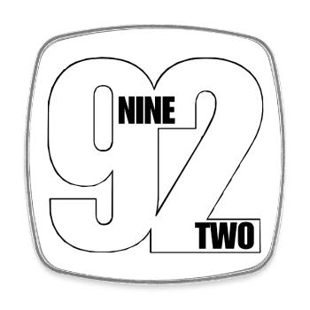 92 NEUF DEUX ! - Magnet carré - blanc - Devant