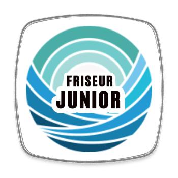 Friseur Junior Nachfolger Sohn Kind Junge Azubi - Viereckiger Kühlschrankmagnet - Weiß - Vorne